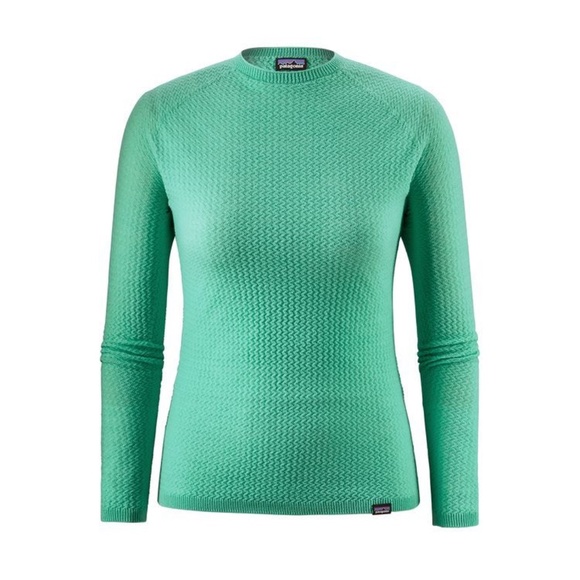 Patagonia Capilene Air Crew Medium Vjosa Green Merino Wool Blend Green M - Picture 2 of 11